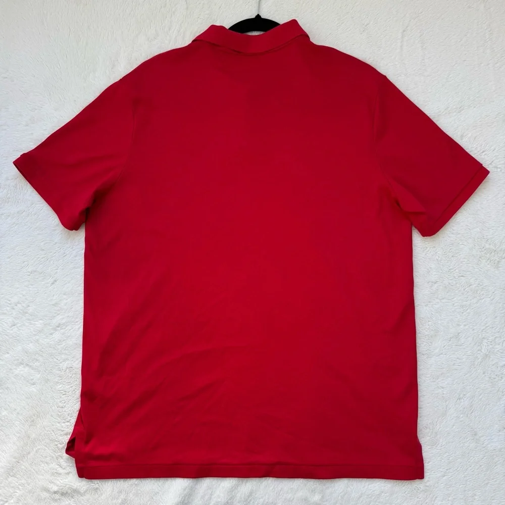 Polo Ralph Lauren‎ Shirt Men’s Large Red Cotton Classic Fit Flesh Pony Casual - Picture 5 of 7